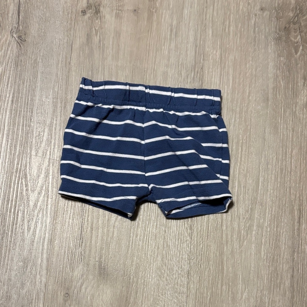 Little Nutmeg Striped Blue Kids Shorts‎